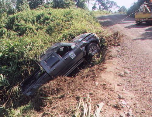 Car in a ditch