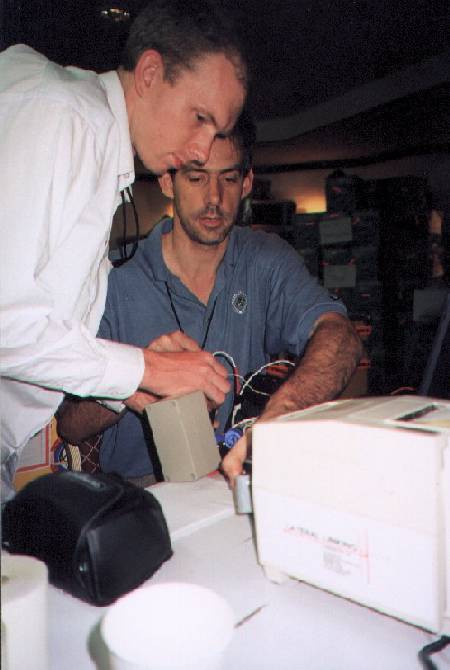 Paul & Glen preparing the equipment