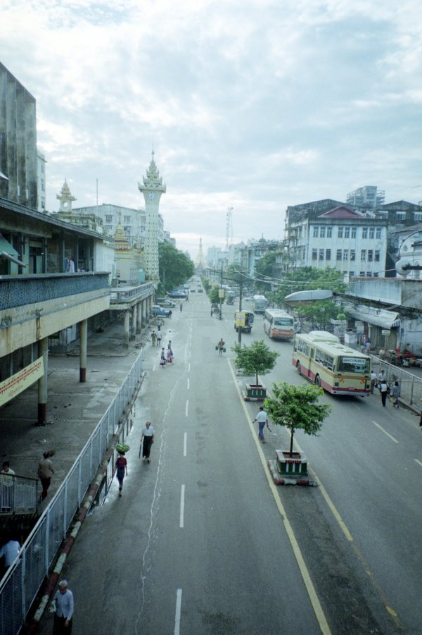 One of the main streets in Burma