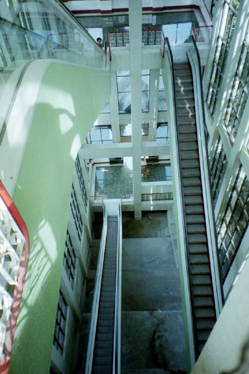 Escalator leading up to Schwedagon