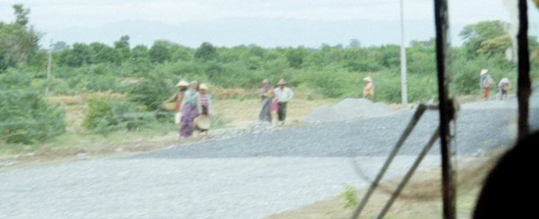 Young Girls Working on Roads