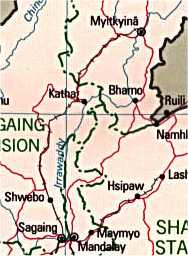 Map of Northern Burma