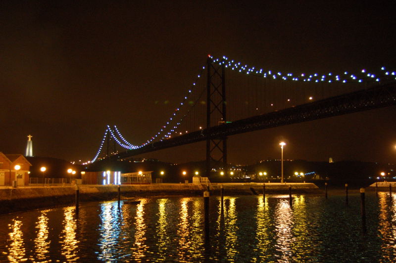 The bridge across the river in Lisbon